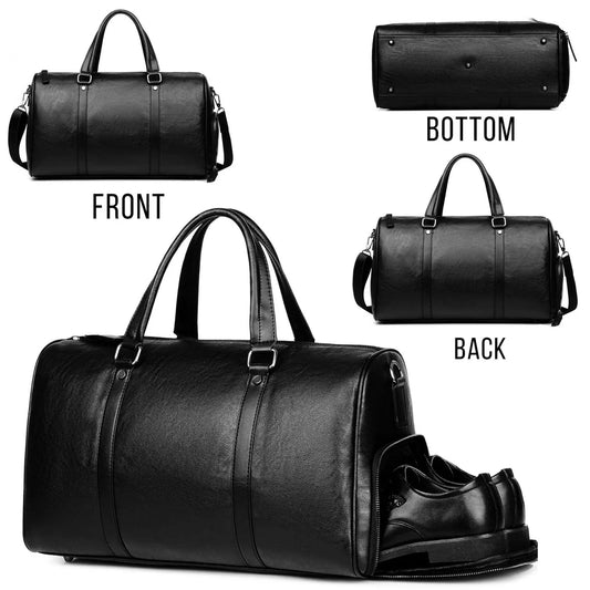 Genuine Leather Duffel Bag Travel Weekender