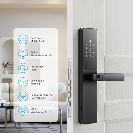 Smart Lock Y2000 7-in-1 WiFi Smart Door Lock with Fingerprint Access, Child Safety Lock & Weather-Resistant Design