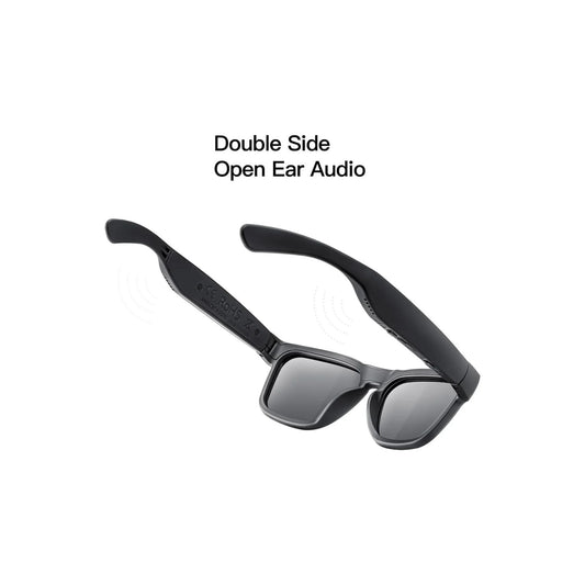 Bluetooth 5.0 Smart Audio Sunglasses – Voice Control, Open-Ear Speakers, Hands-Free Music & Calls, Polarized UV400 Lenses, Waterproof, Unisex