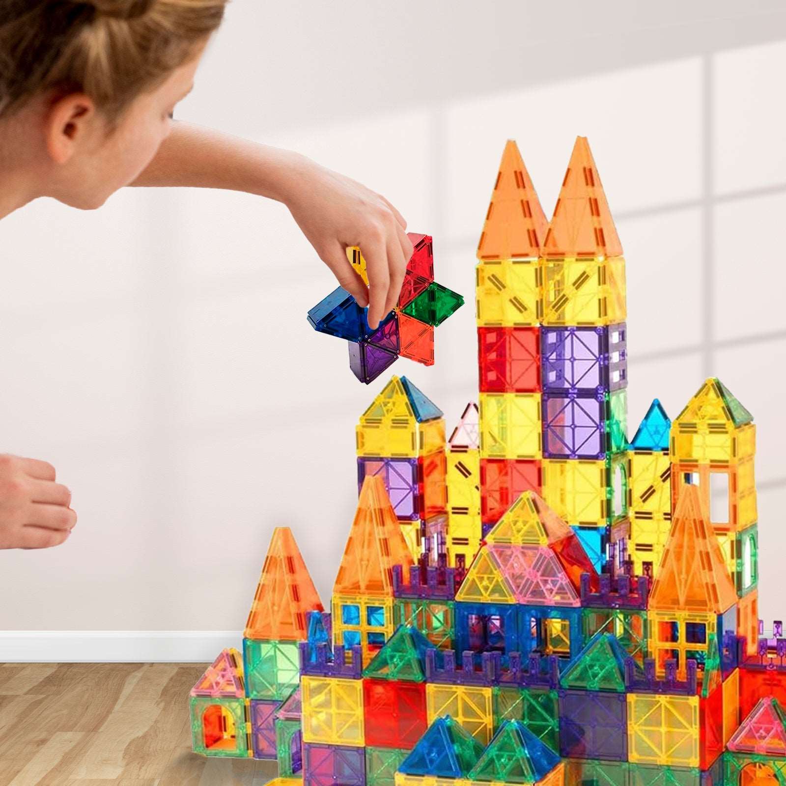 Magnetic 100-Piece  Construction Set, Montessori Toys Building Toys in Classroom Kids Toys