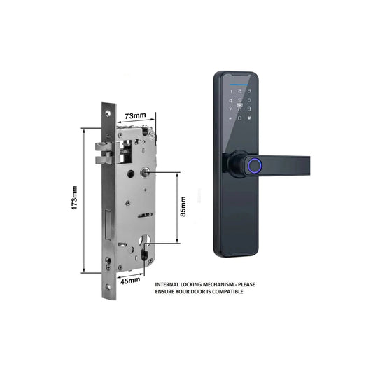 قفل باب داخلي WESOUQ™ مع قفل باب ذكي ببصمة الإصبع وواي فاي للمنزل والشقق